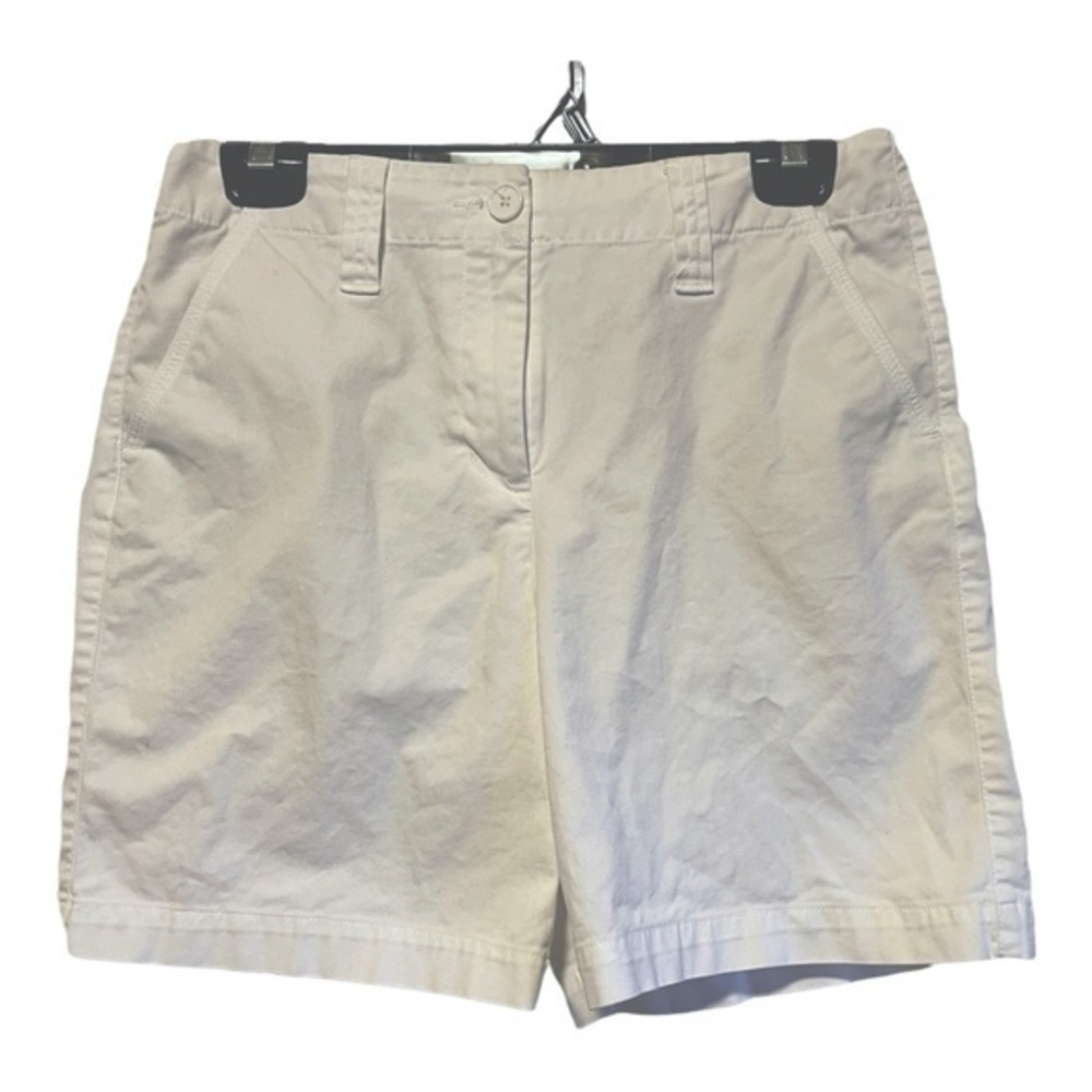 Talbots Women's White Chino Shorts Bermuda Walking Stretch Size 6